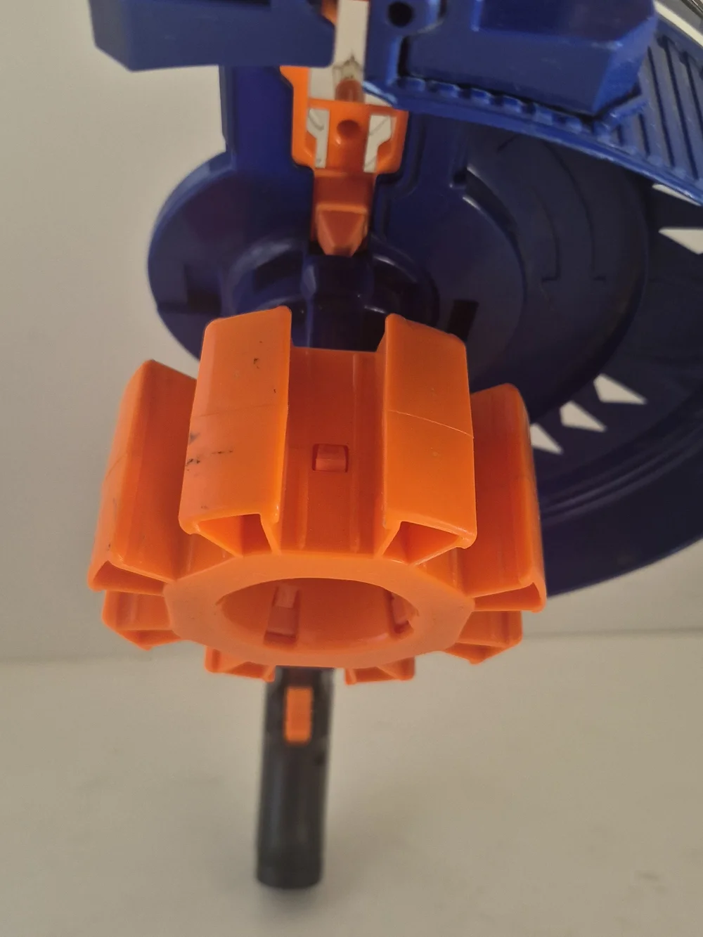 Nerf Hail-Fire Dart Blaster - Dark Blue & Bright Orange